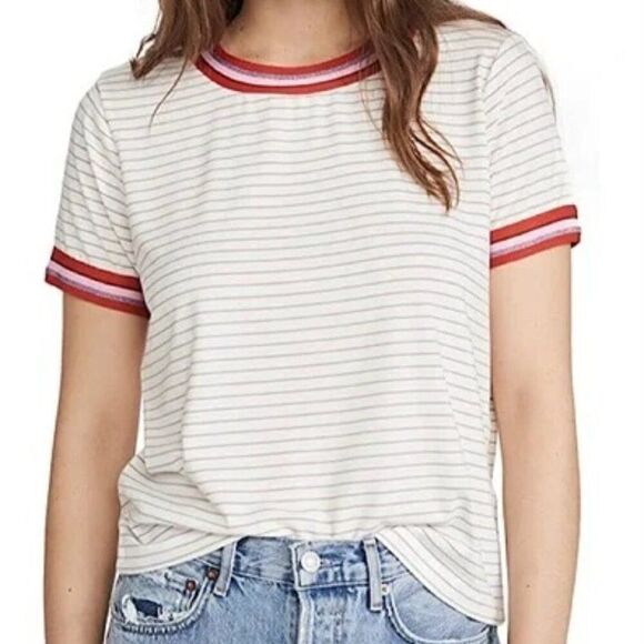 Cupcakes and Cashmere Quily Striped Tee Large - Picture 1 of 3
